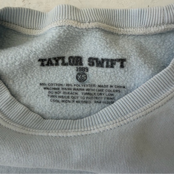 Taylor Swift Official 1989 Crewneck Blue Size S - Picture 4 of 9